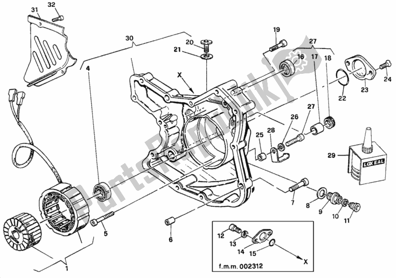 Todas as partes de Tampa Do Gerador Fm <007088 do Ducati Supersport 900 SS USA 1997
